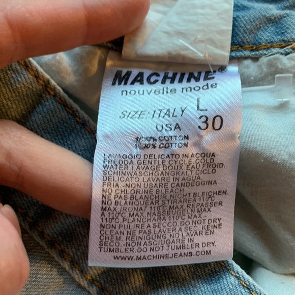 Machine distressed hi-waist denim shorts 30 - Picture 10 of 12